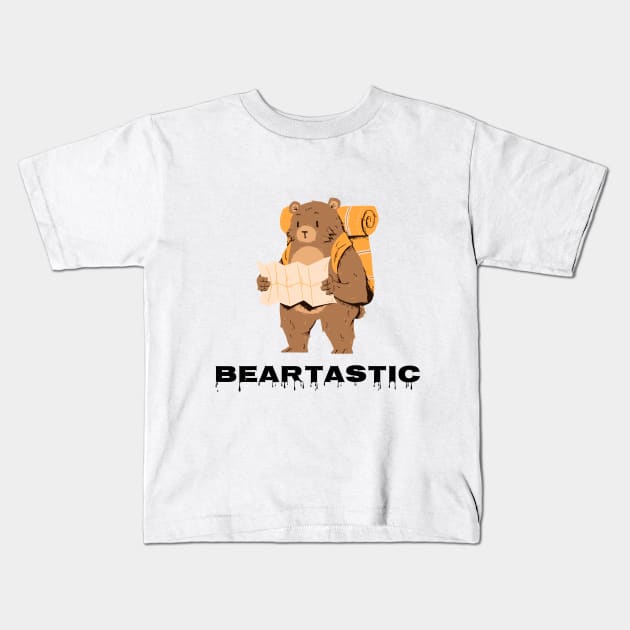 That Beartastic Bear Camping Kids T-Shirt by Bushveld Nights